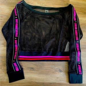 Zumba Wear Women’s Black MeshLong Sleeve Top